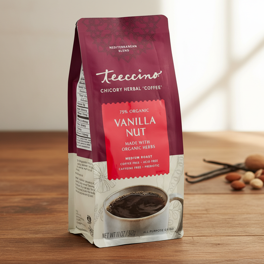 Teeccino Mediterranean Herbal Coffee – Vanilla Nut,