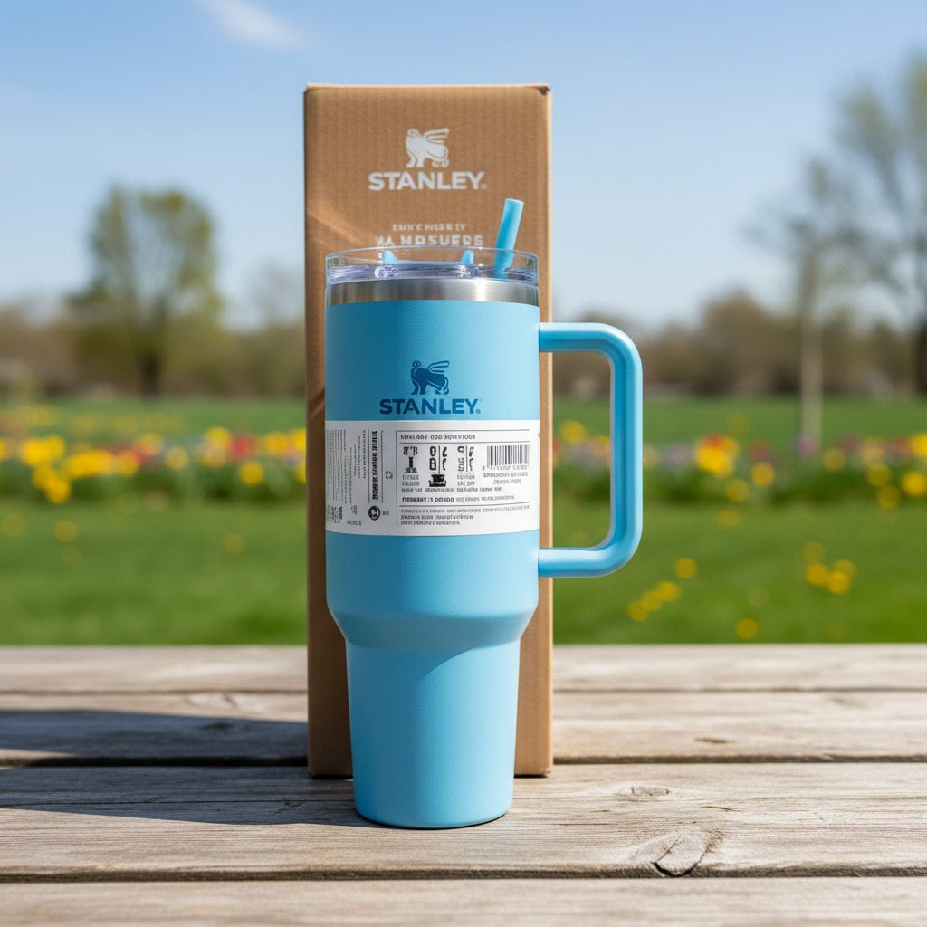 Stanley The Quencher H2.0 FlowState 40oz Tumbler with Handle & Straw – Blue