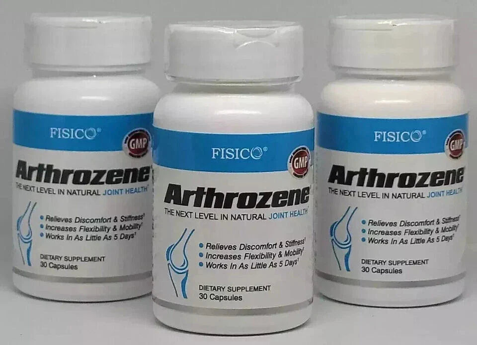 3x Fisico Arthrozene Natural Joint Health Supplement 30 Capsules Free Shipping