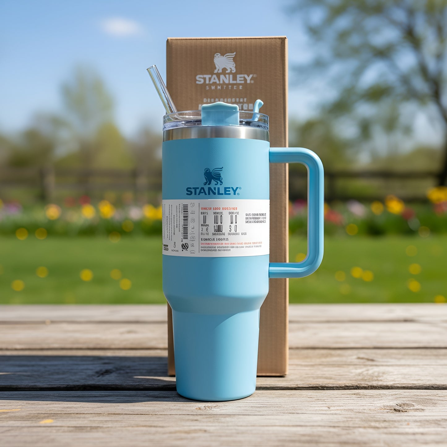 Stanley The Quencher H2.0 FlowState 40oz Tumbler with Handle & Straw – Blue