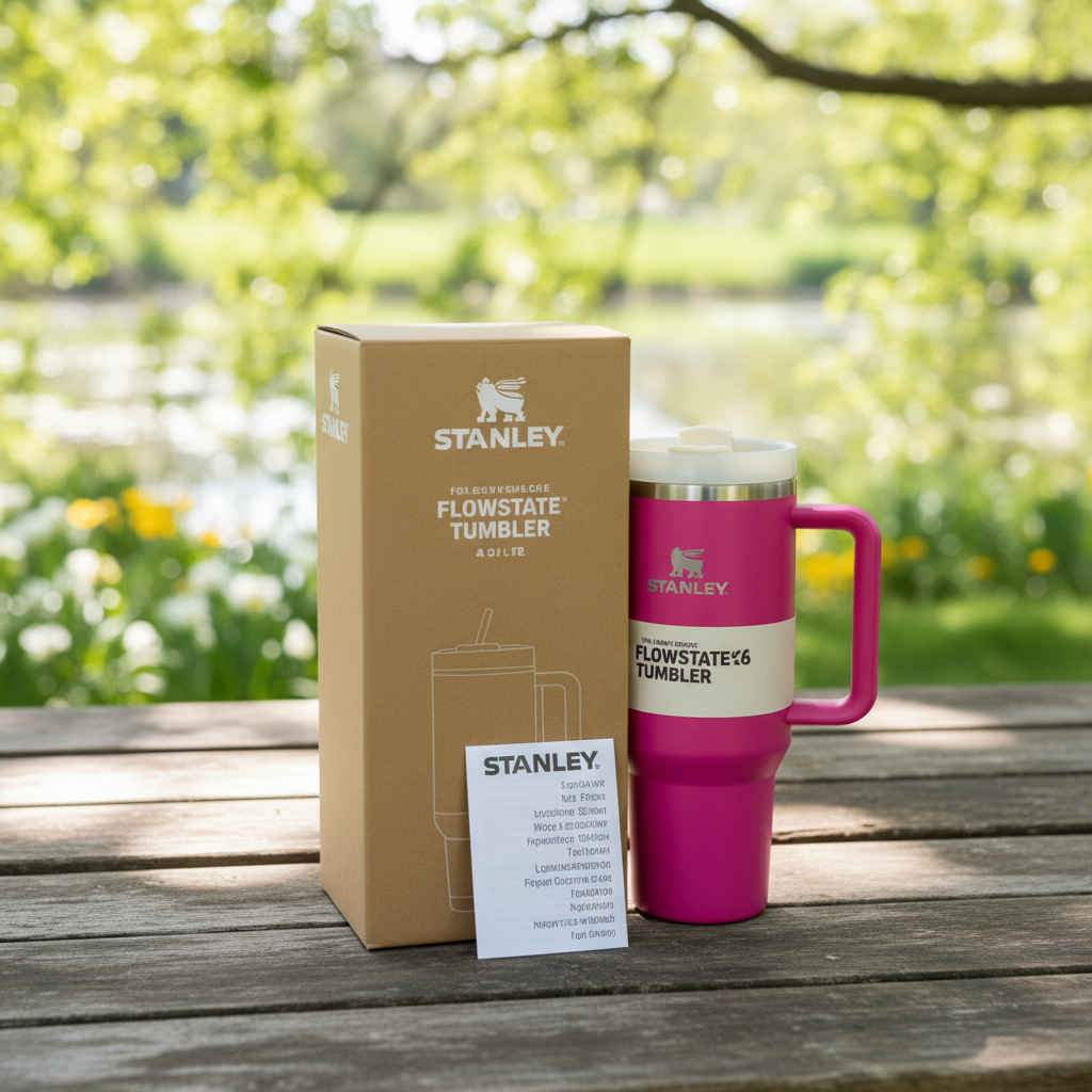 Travel Cup HolderH2.0 Tumbler with Handle and Straw – 40 oz