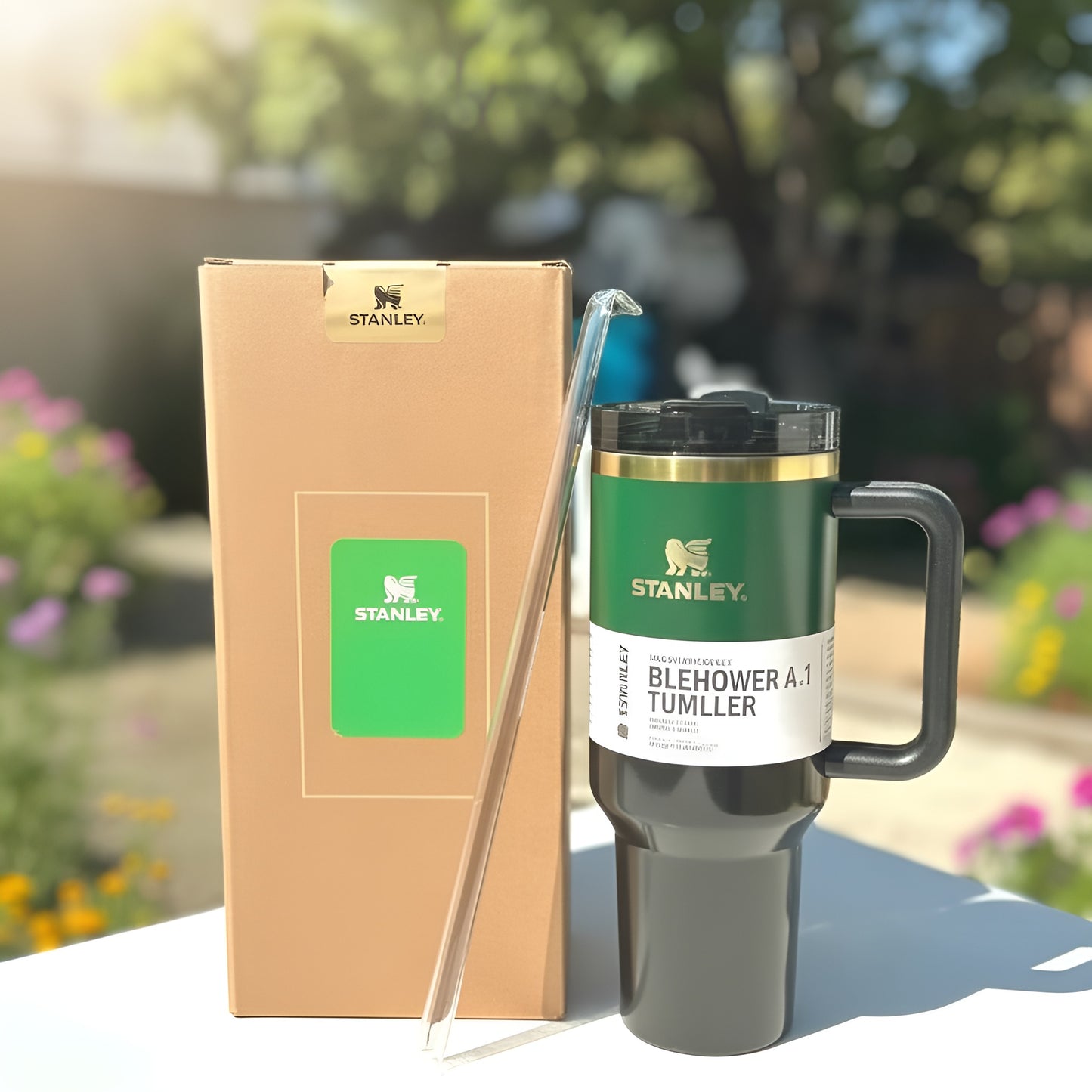 Stanley x Wicked 40 oz FlowState™ Tumbler – Elphaba Green Limited Edition Stainless Steel Cup with Handle & Straw