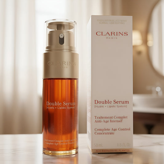 Clarins Double Serum Complete Age Defying Concentrate 1.6oz Hydric + Lipidic