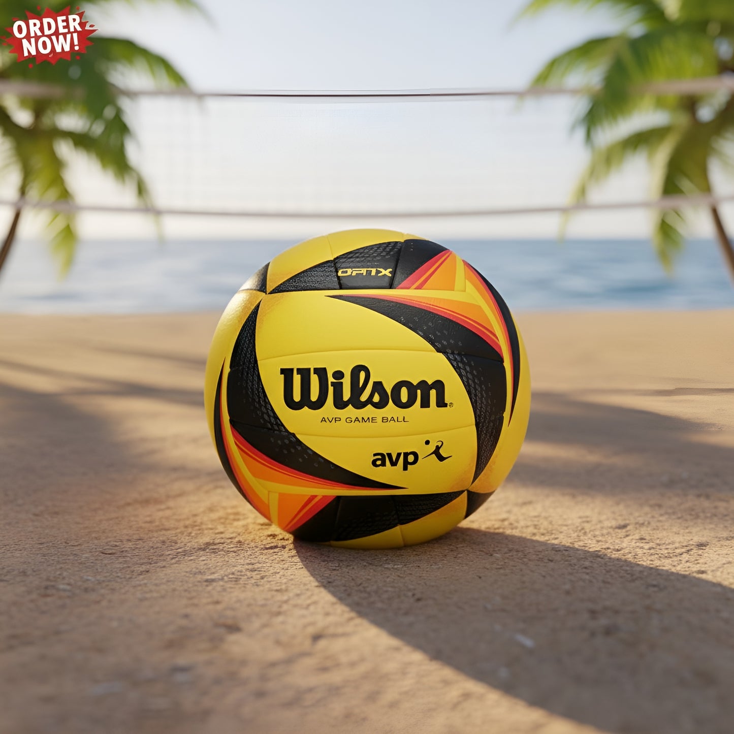 Wilson AVP OPTX Beach Volleyball – Official Tour Match Ball Black/Yellow