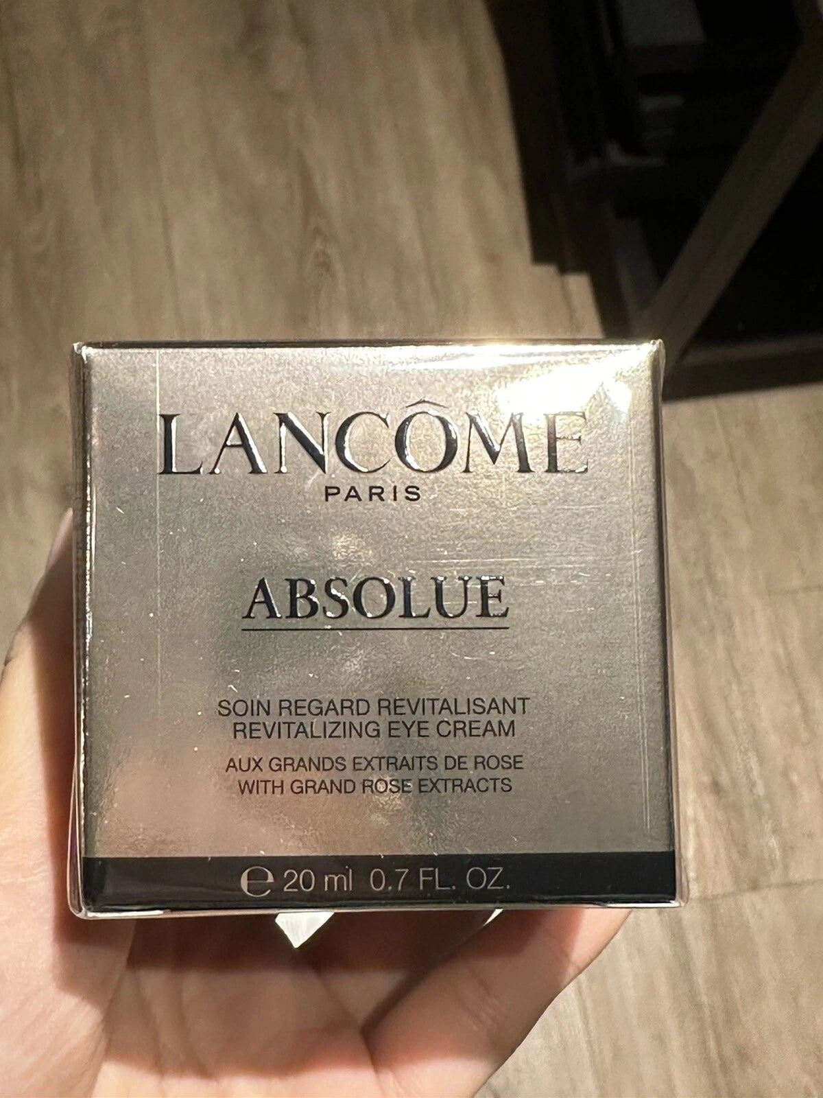 lancome absolue eye cream anti aging grand rose luxury skincare puffiness wrinkles travel size 5ml
