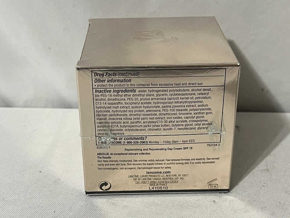 Lancôme Absolue Replenishing & Rejuvenating Day Cream SPF 15 – 50 mL / 1.7 oz NIB